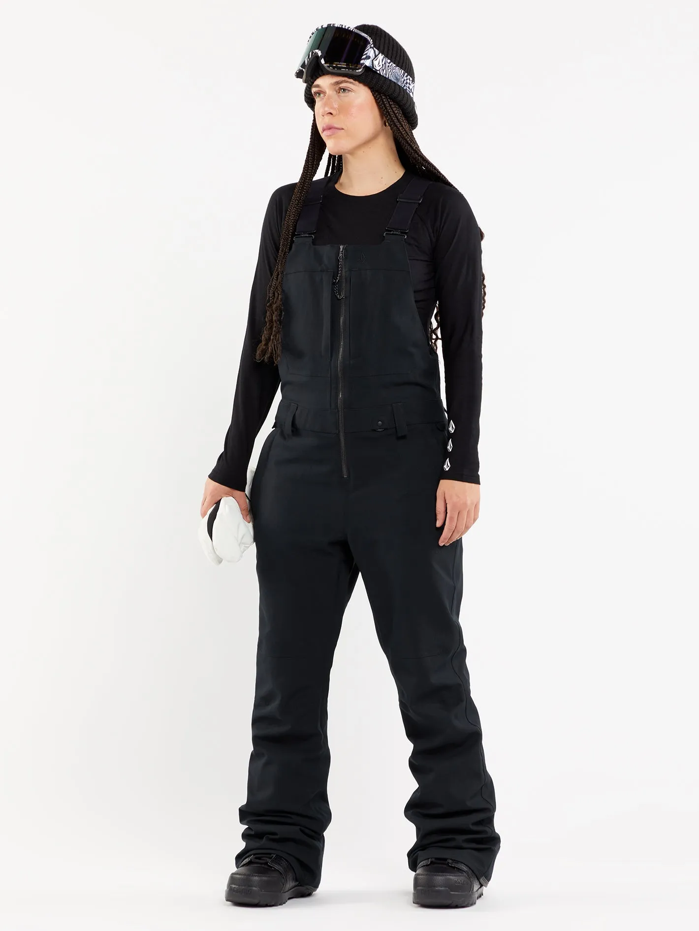 Womens Swift Bib Overalls - Black