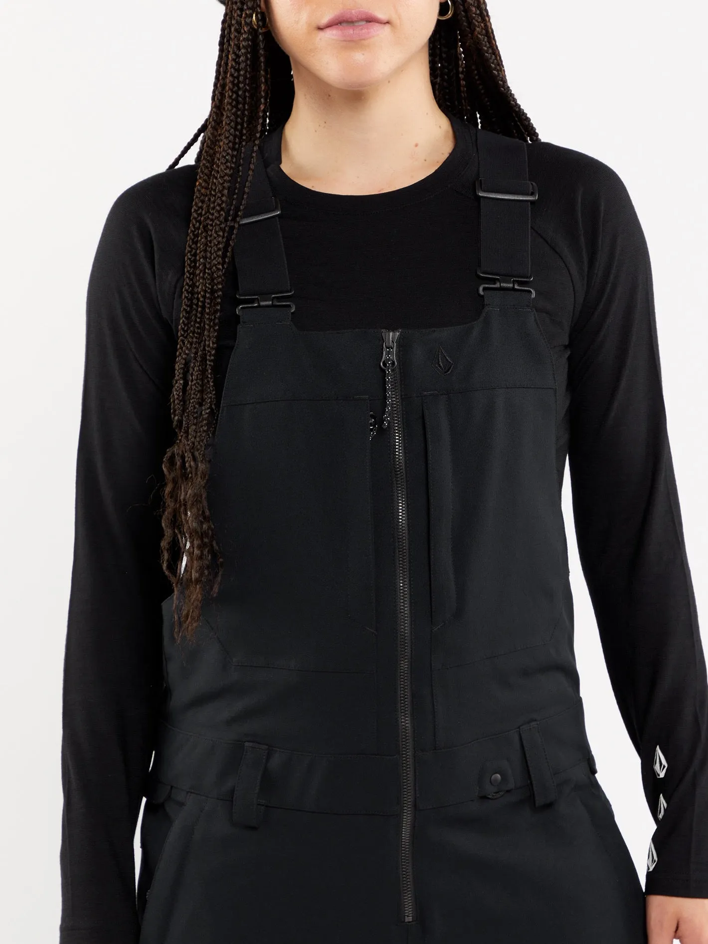 Womens Swift Bib Overalls - Black