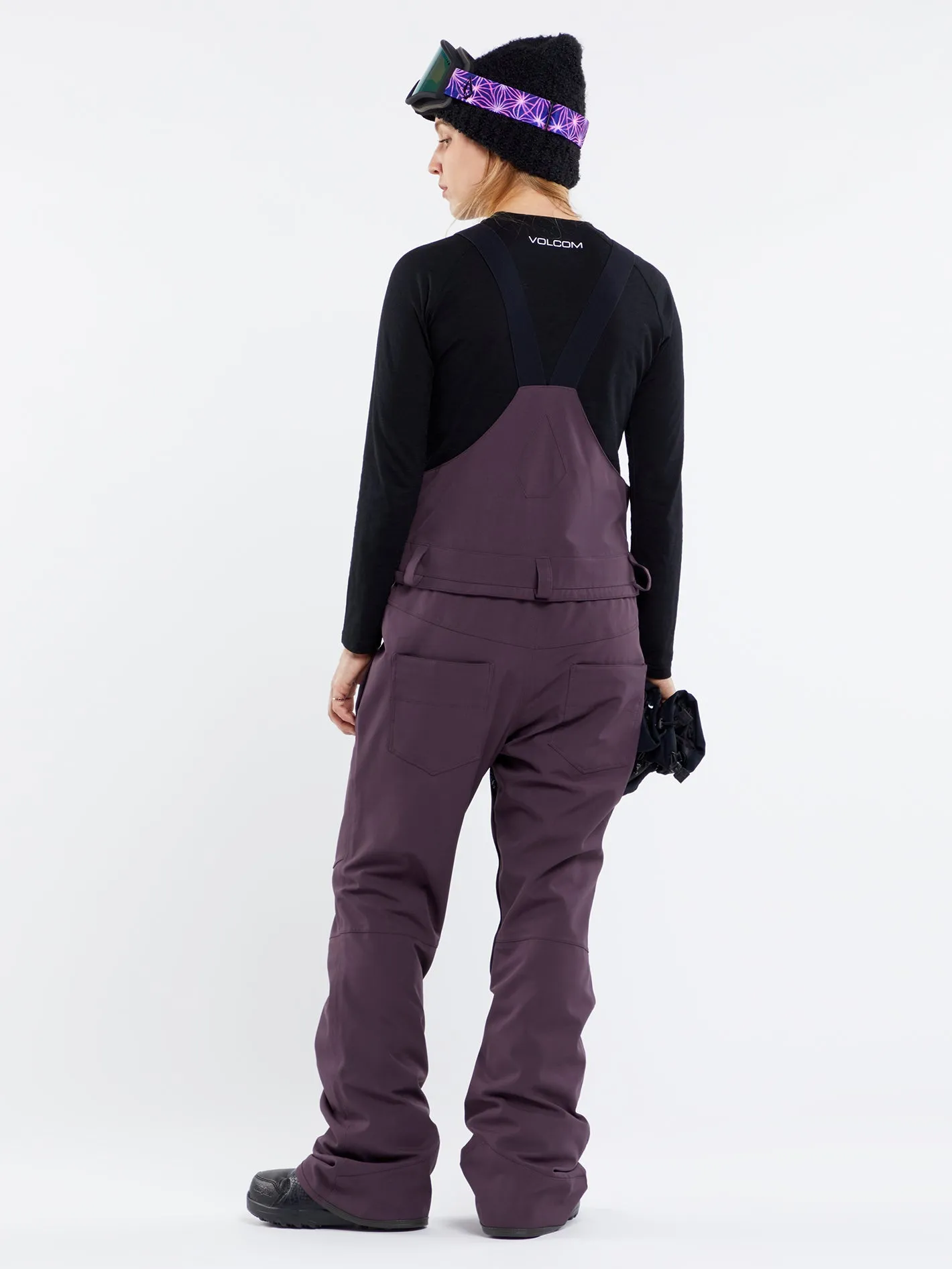 Womens Swift Bib Overalls - Blackberry