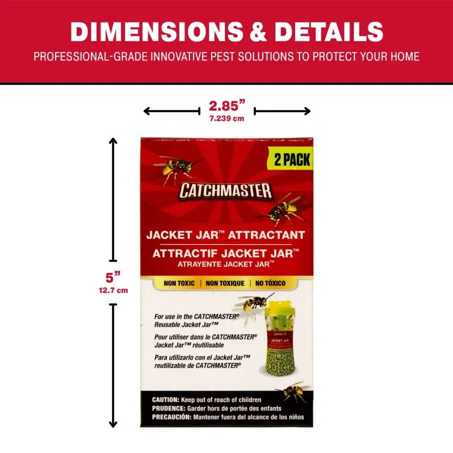 Yellow Jacket Hornet Bee & Wasp Jar Trap Attractant Refills