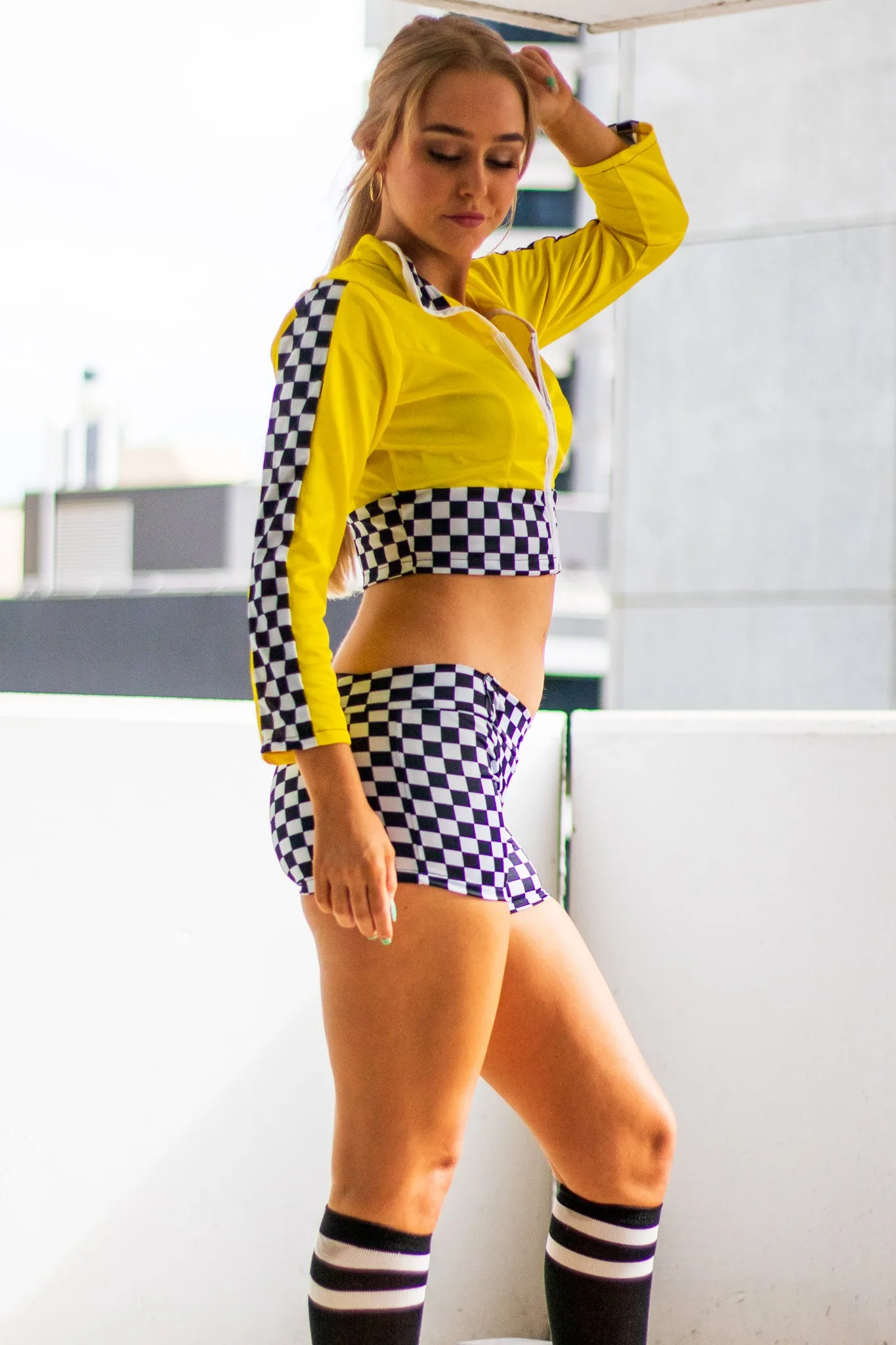 Yellow Racer Girl Set