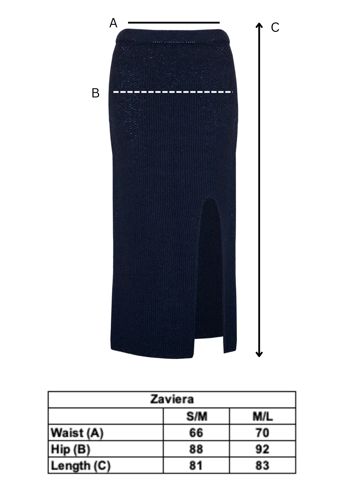 ZAVIERA KNITTED SKIRT